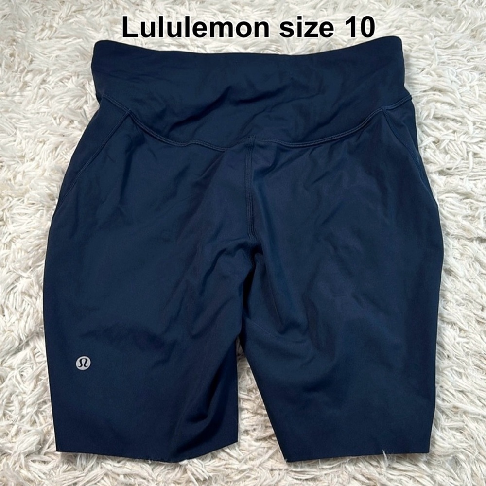 Lululemon Base Pace High Rise Short. 8” inseam. True Navy. Size 10.